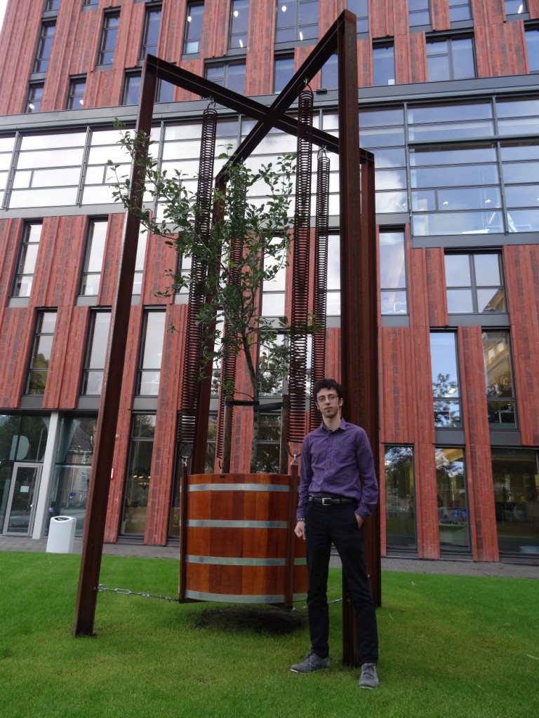 Dr. Marco Demaria in front of the ERIBA building